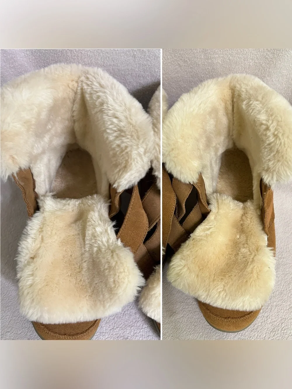 Orthofeet Florence Ankle Boots Women’s 9.5 Brown Suede Sherpa Comfort Boots